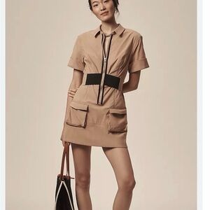 maeve mini dress beige NWT] Anthropologie Maeve Square-Neck Lace Mini Dress - US 2 - Beige